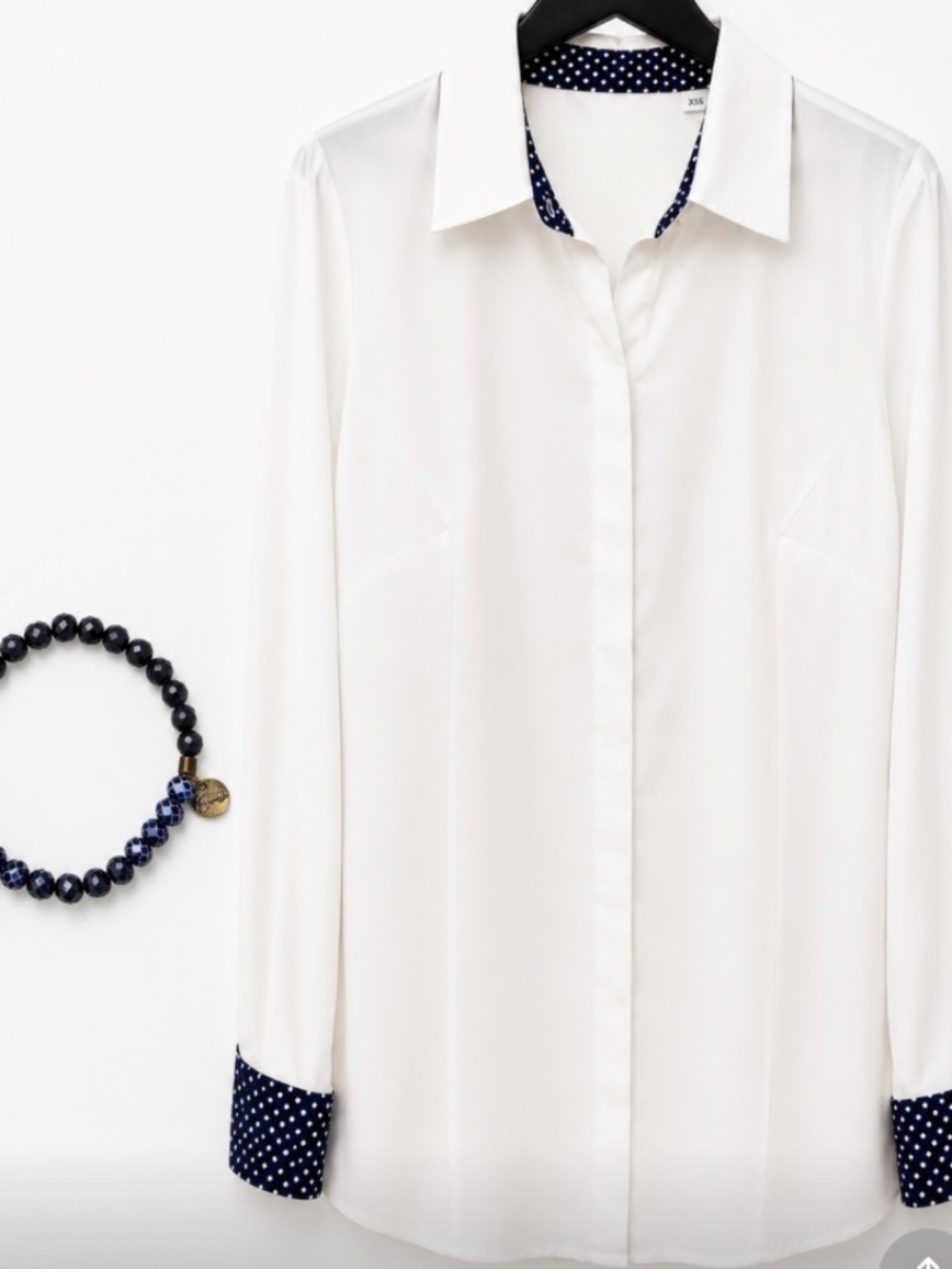Esabel.C Easy Care Women's White Button Front Shirt 2XL Long Sleeve Career Offic